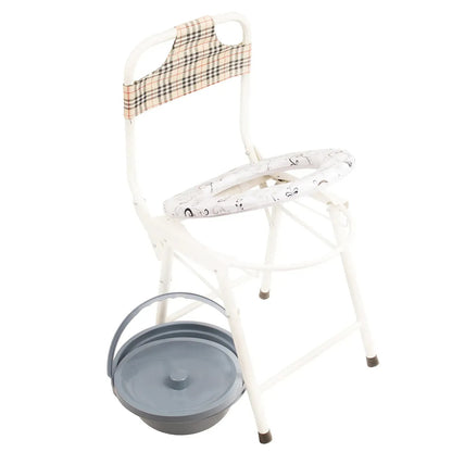 Skládací přenosné toaletní křeslo, lehké a pohodlné (8558)