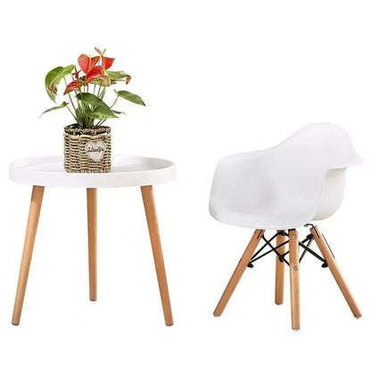 Kulatý MDF konferenční stolek moderní elegantní (91860001)