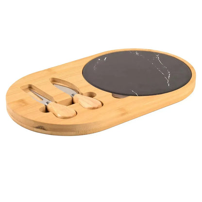 Bambusová deska na krájení a servírování sýra s příslušenstvím (91790001)