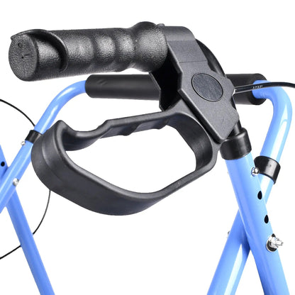 Čtyřkolový chodítko-rolátor s nastavitelnou výškou rukojetí pro seniory (8236)