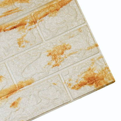 3D samolepicí panely - 10 ks, Bílá-hnědá (71340002)
