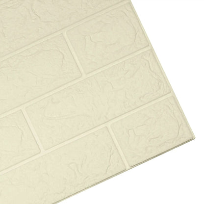 Bílé samolepicí 3D stěnové panely - 1 ks (72220001)