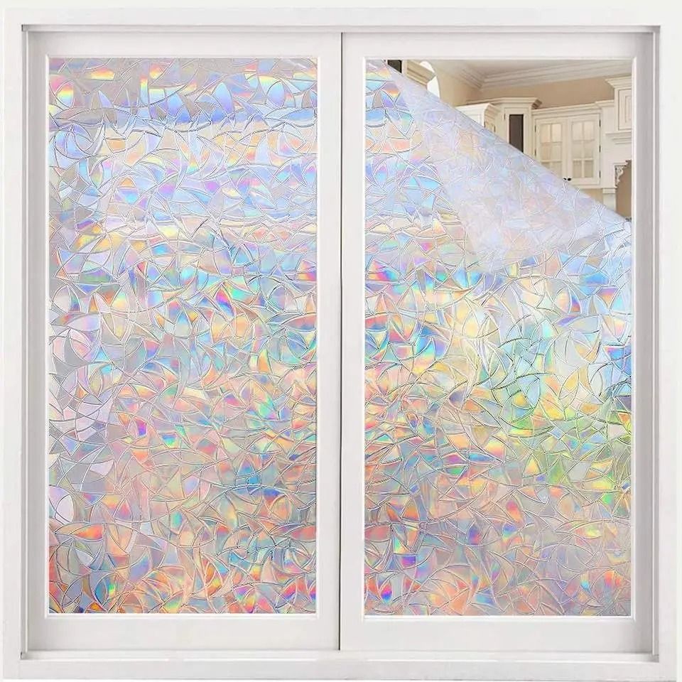 Nálepka 3D Efekt Duhy na Okno 45x100 cm (8150)