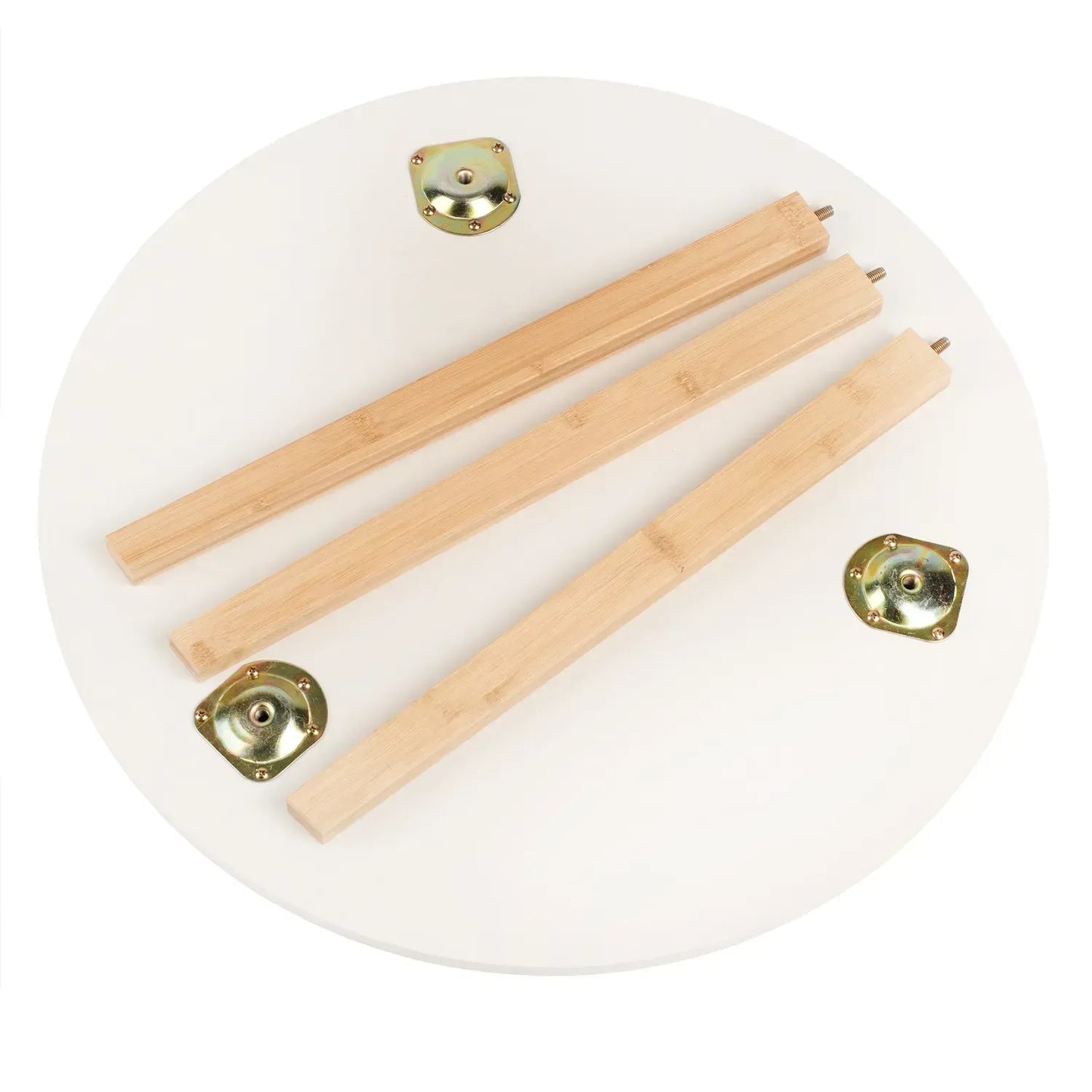 Kulatý konferenční stolek 60 cm bambusový s trojnohou základnou (91820001)