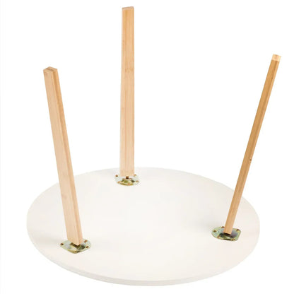 Kulatý konferenční stolek 60 cm bambusový s trojnohou základnou (91820001)