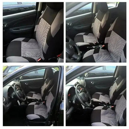 Potahy na Sedadla Automobilů Přední Univerzální Černo-Šedé (4906)