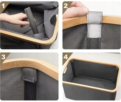 Stylový bambusový koš na drobnosti (91740001)