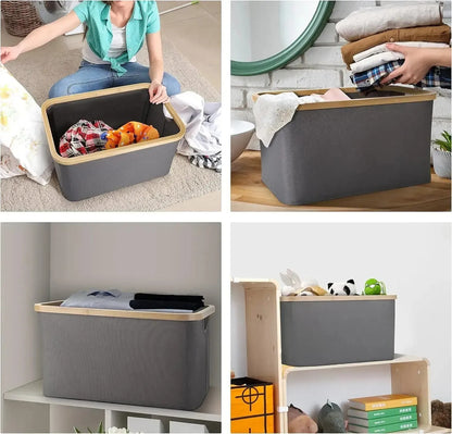 Stylový bambusový koš na drobnosti (91740001)