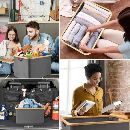 Stylový bambusový koš na drobnosti (91740001)