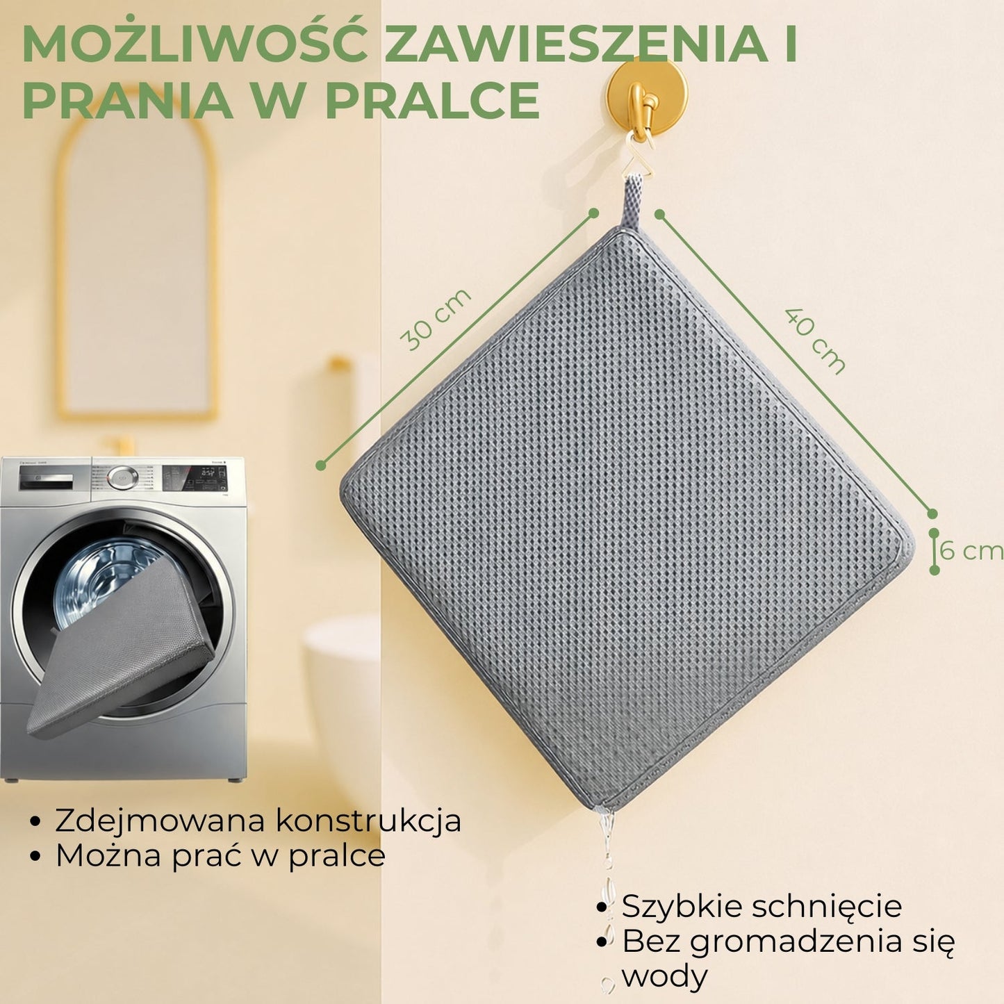 Měkká protiskluzová podložka na sprchovou sedačku (94430001)