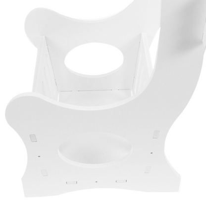 Kulatý bílý konferenční stolek do obývacího pokoje/ložnice (5895)