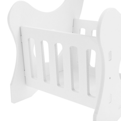 Kulatý bílý konferenční stolek do obývacího pokoje/ložnice (5895)