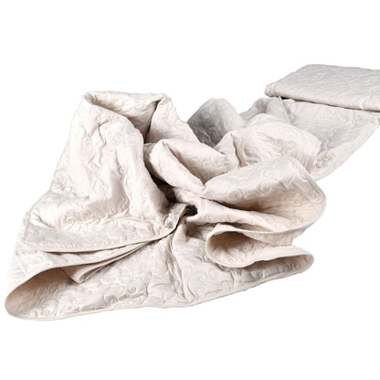 Přikrývka Květinová 240x260 cm Mléčná Měkká (77290001)