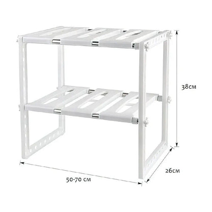 Rozšiřitelný Stojan 2-podlažní Organizér Bílý (8218)