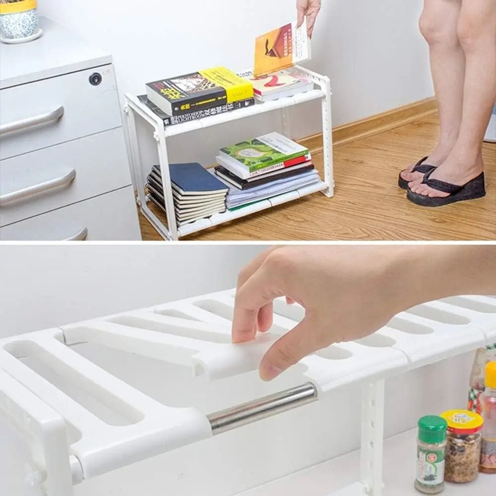 Rozšiřitelný Stojan 2-podlažní Organizér Bílý (8218)