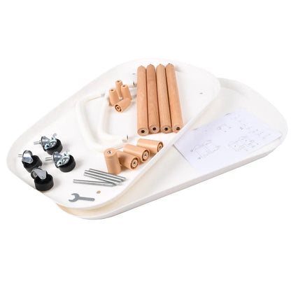 Kávový Stolek Obdélníkový na Kolečkách, Odolný, Dva Úrovně (83630001)