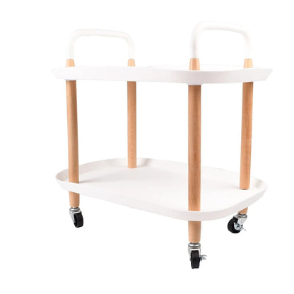 Kávový Stolek Obdélníkový na Kolečkách, Odolný, Dva Úrovně (83630001)