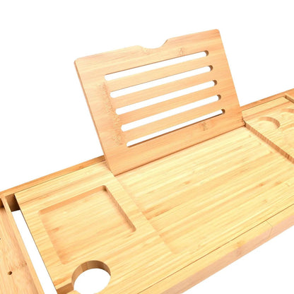 Bambusová Koupelnová Polička na Vanu Roztažitelná (8433)