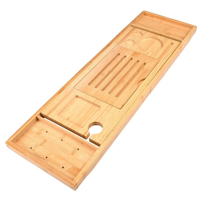 Bambusová Koupelnová Polička na Vanu Roztažitelná (8433)