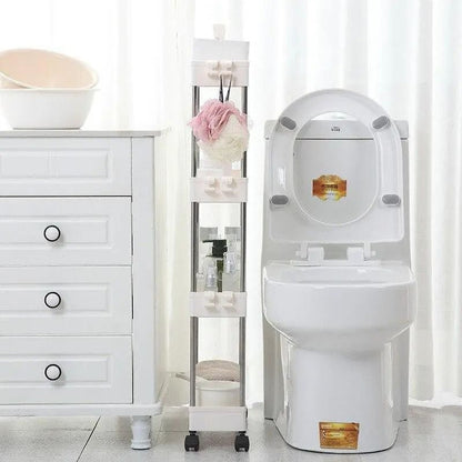 Koupelnový regál 4 patrový bílý (5802)