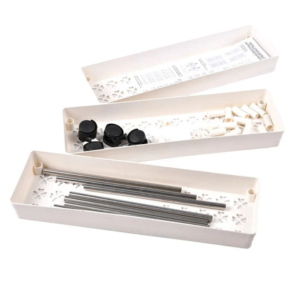 Úzký Koupelnový Regál Mobilní na Kolečkách 3 Police Bílý (83590001)