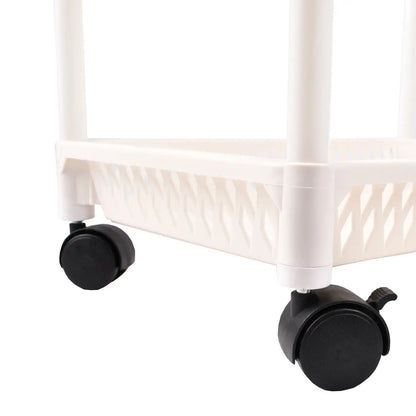 Mobilní regál organizér na kolečkách 3 police bílý (83610001)