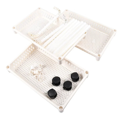 Mobilní regál organizér na kolečkách 3 police bílý (83610001)