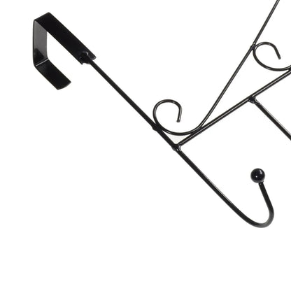 Závěs na oblečení na dveře, kovový černý se 7 háčky (73740001)