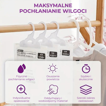Závěsný pohlcovač vlhkosti do skříně, 10 ks (94440001)