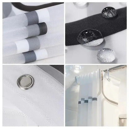 Závěs do sprchy 200x240 s 12 háčky (8431)