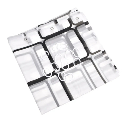 Závěs do sprchy 200x240 s 12 háčky (8431)